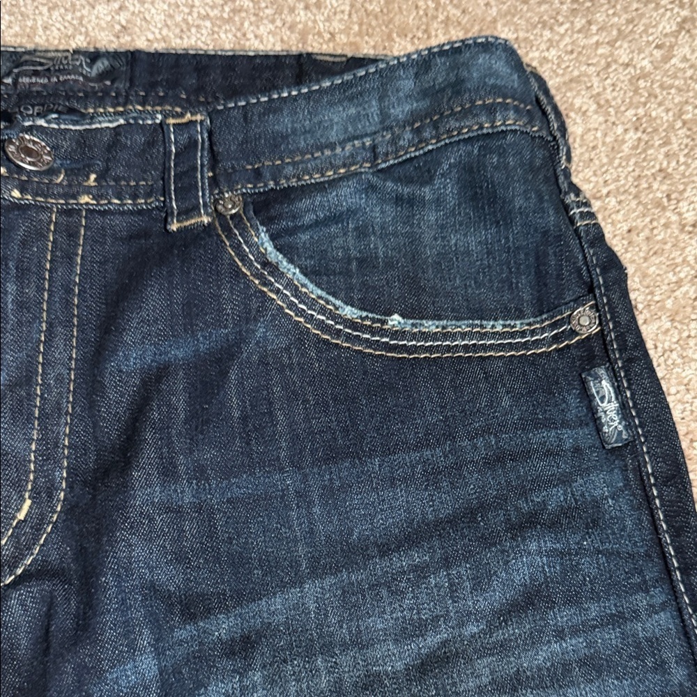 Silver Jeans Indigo Wash Straight Leg Denim#069 View 6
